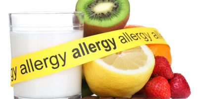 Alimentos causadores de alergia separados por uma faixa demonstrando que se há alergia | Existe diferença entre Intolerância alimentar e alergia alimentar?